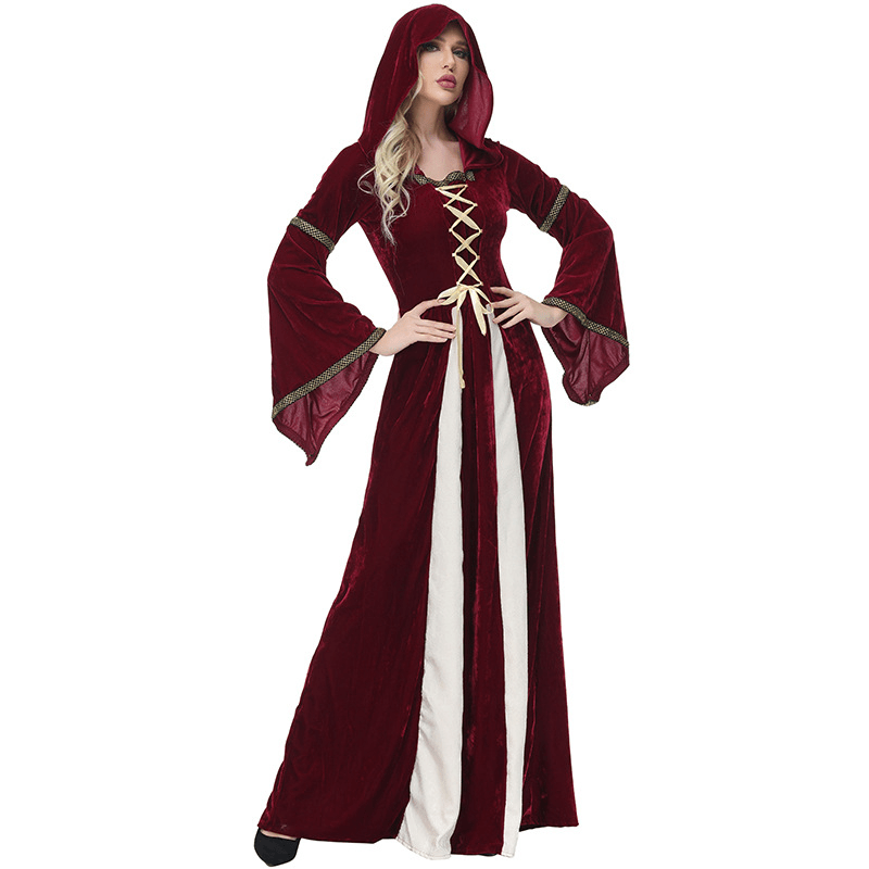 Medieval Renaissance Gothic Retro Women Dress Halloween Cosplay Costume ...