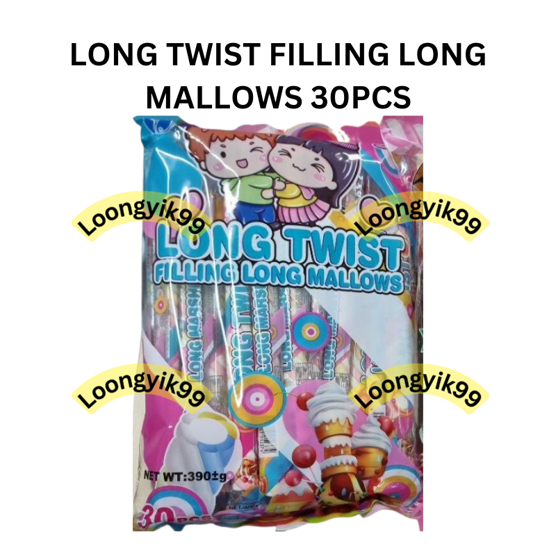 LONG TWIST FILLING LONG MALLOWS 30PCS HALAL | Shopee Malaysia