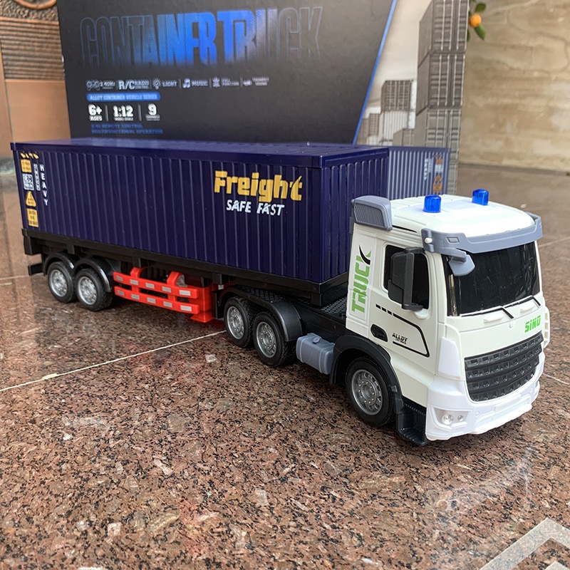 57CM 1:12 Scale Alloy Cargo Container Trailer Truck RC 2.4ghz Radio ...