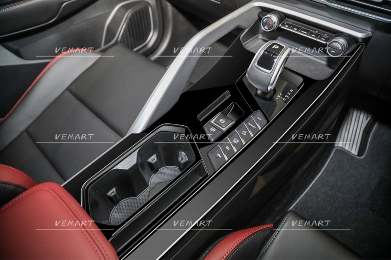 Vemart proton x50 car carbon fiber gear shift panel frame garnish ...