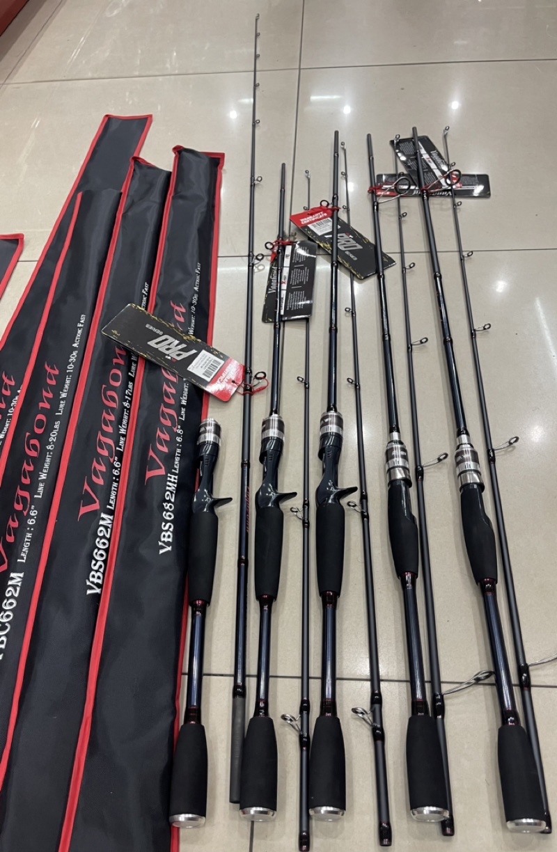 EXP VAGABOND ROD Carbon Fiber 1PCS & Butt Joint Fishing Rod Light Weight  Bait Casting BC Spinning 60~6“8 Joran Pancing VBC602M 6-17LB