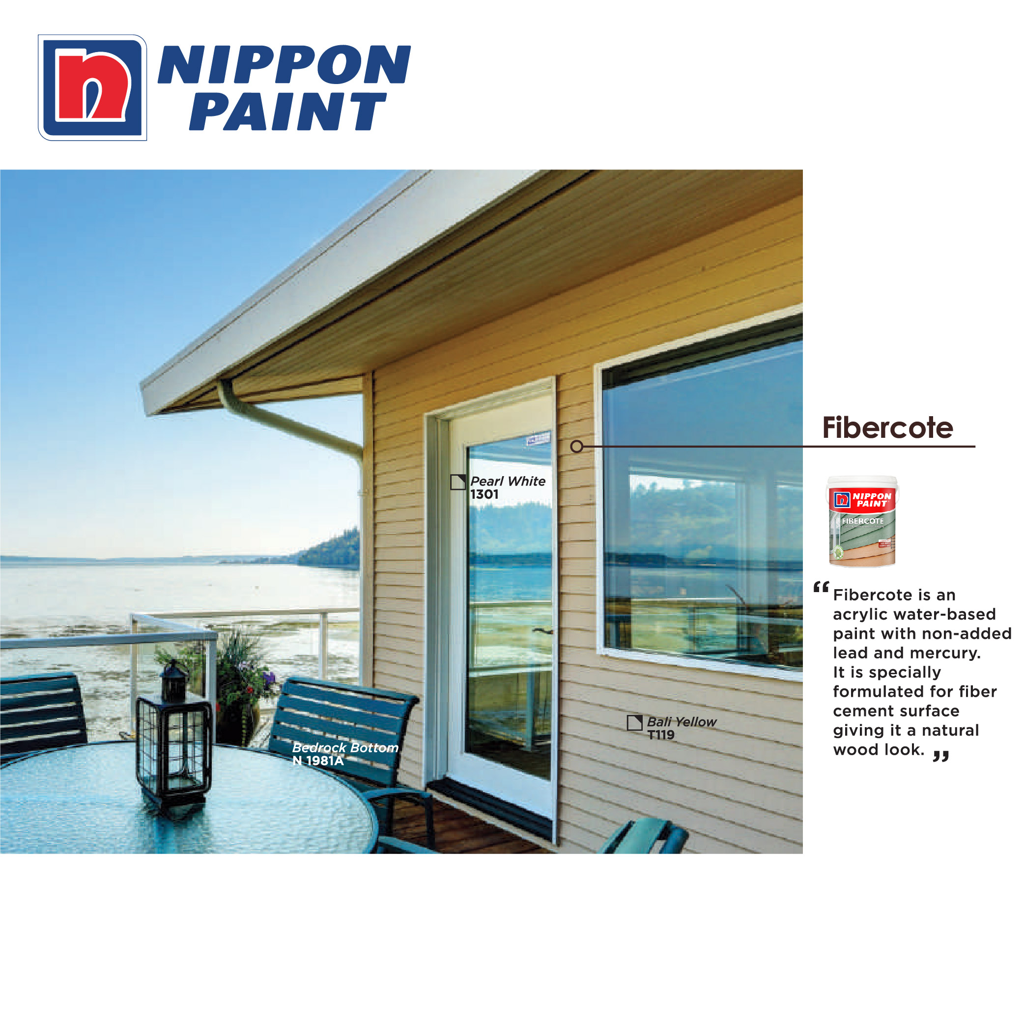 🔥 Nippon Fibercote 5L Acrylic Paint Varnish Wood Varnish Waterproof