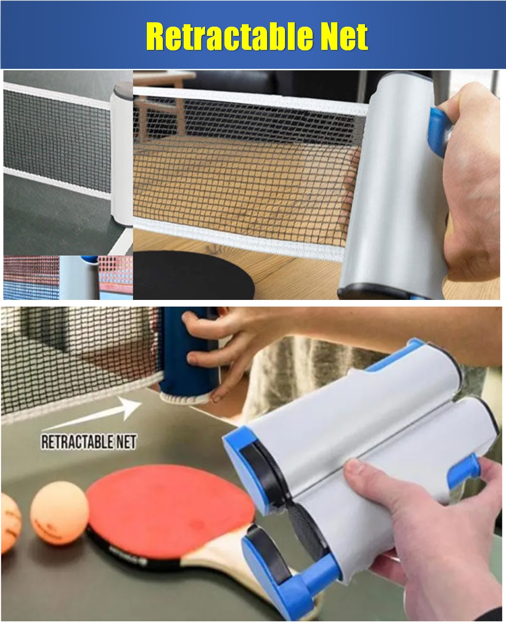 Stretchable Retractable table tennis posts Net Frame Portable Ping Pong ...