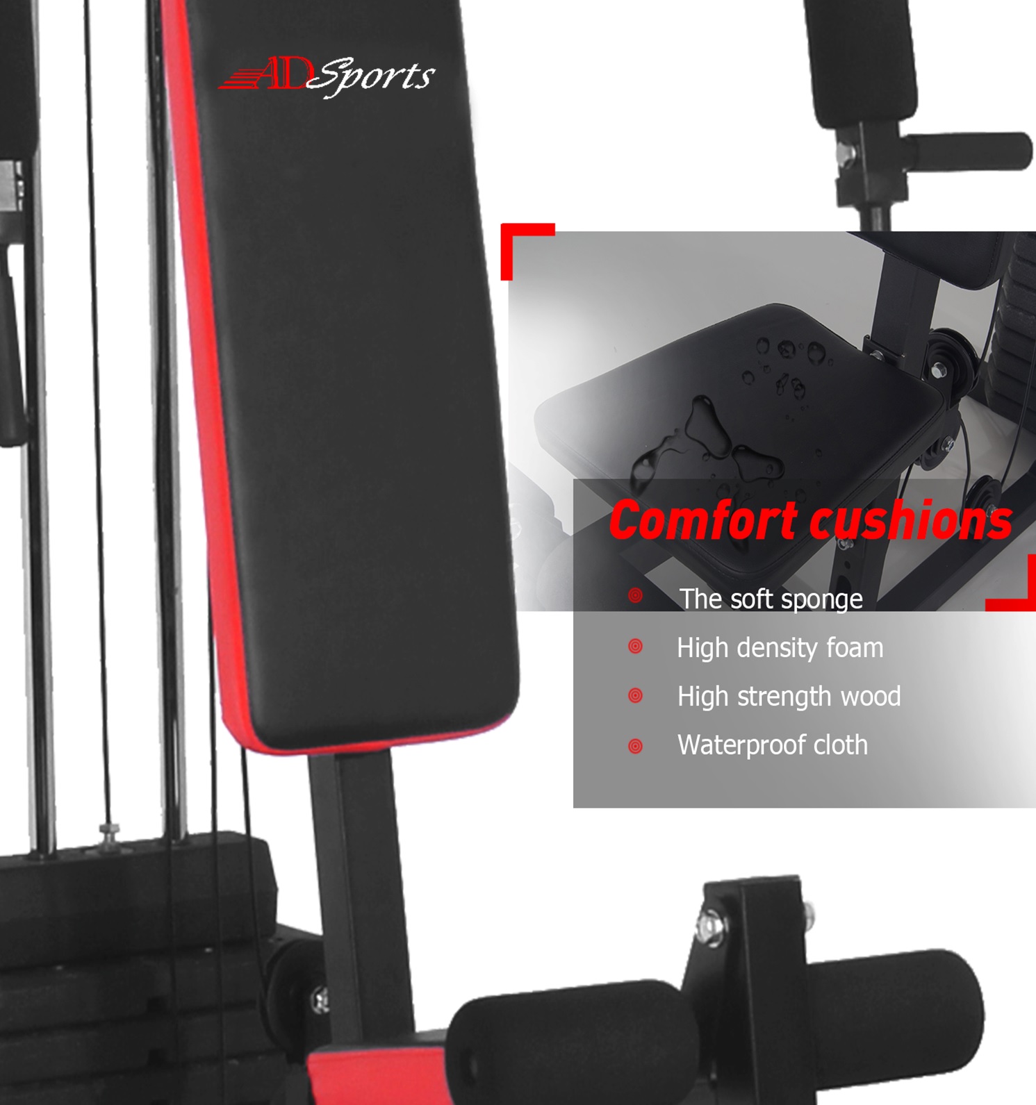 ADSports F3 All In 1 Multi-Function Home Gym 54KG Weight Stack Fitness ...