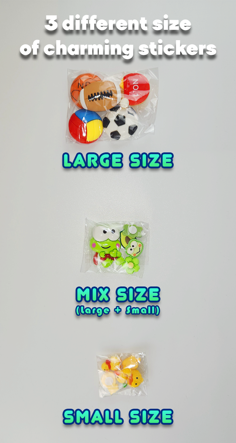 Multiple Series PVC 3D Stickers 5pcs Pack Large/Mix/Small Size DIY ...