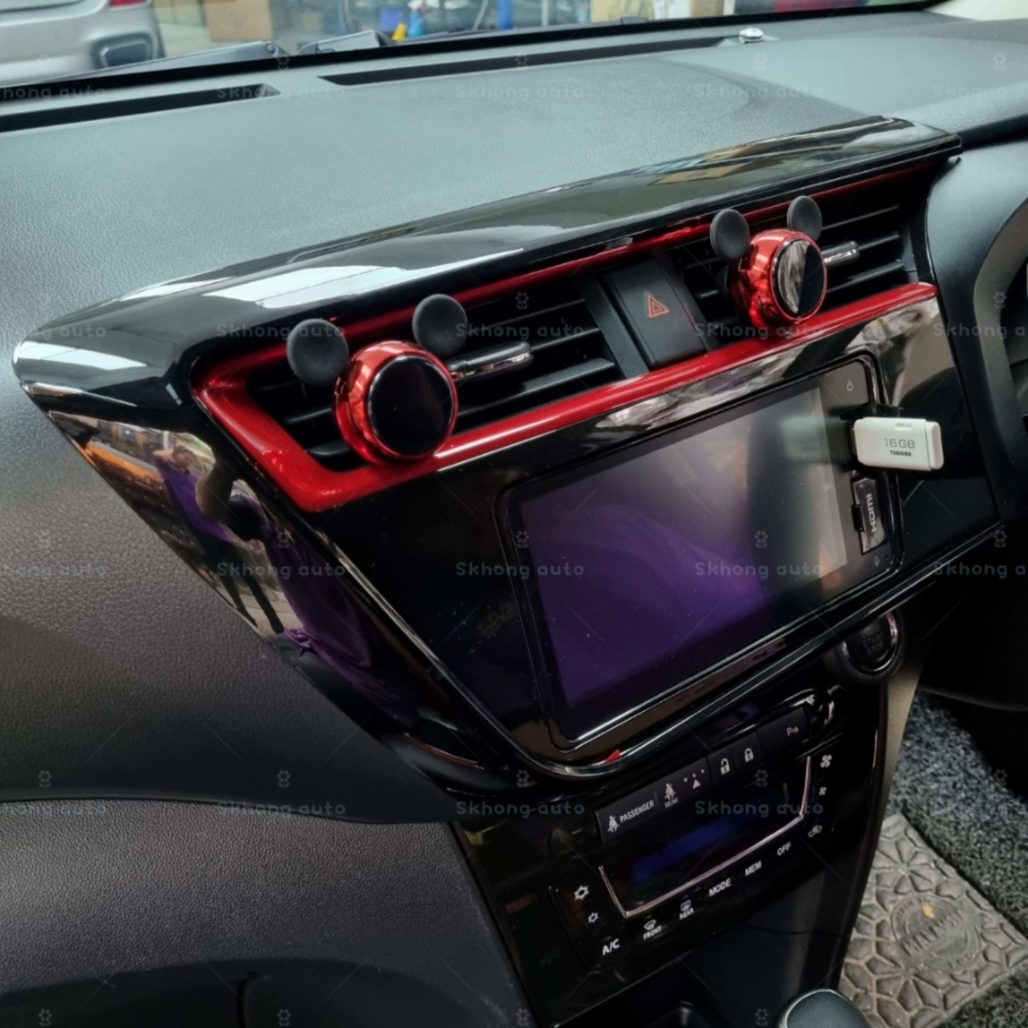 Perodua myvi 2018-2023 carbon fiber dashboard frame cover garnish ...
