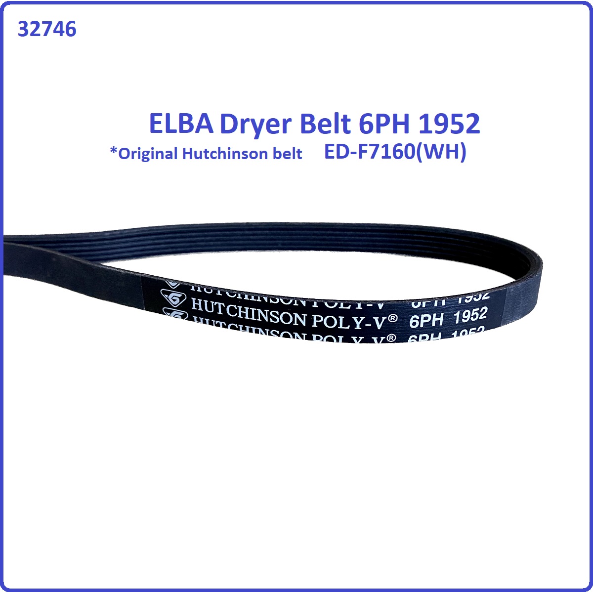 ELBA ED-F7160(WH) EB-703DS Dryer Belt 6PH 1952 Original for Dryer use ...