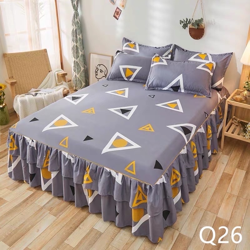 SuperSingle 2in1 Set Cadar Ropol BedSkirt Bedspread Selimut lembut ...