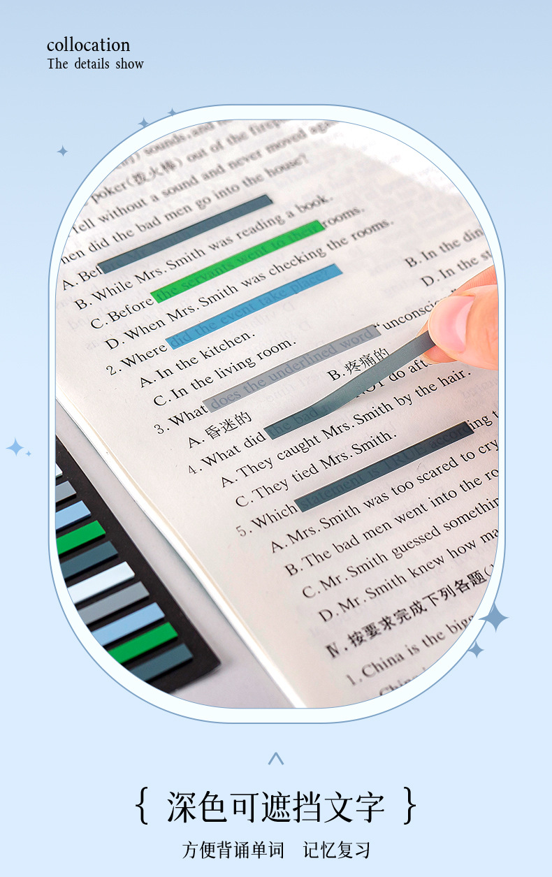 Whitespace 300pcs Thin Waterproof Sticky Notes Highlight Annotation ...