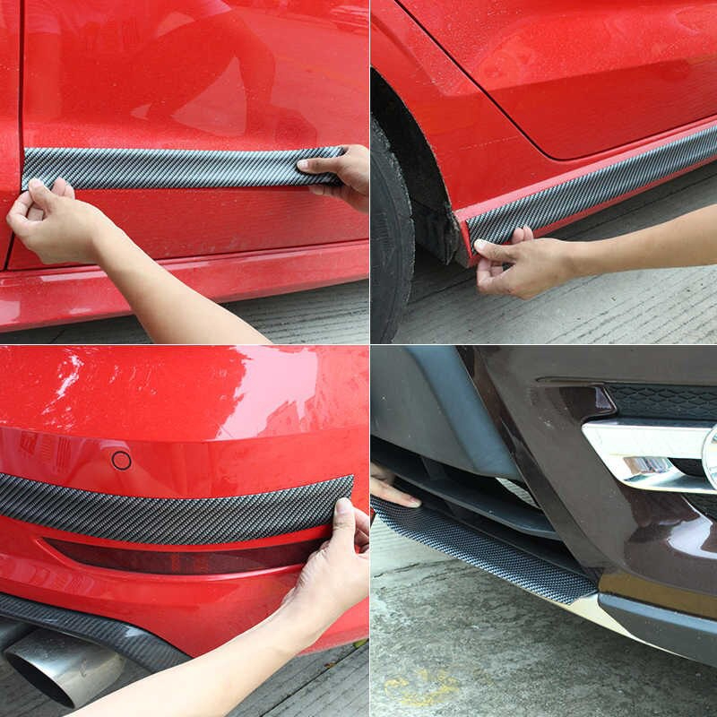 5D Carbon Fiber Sticker Car Motor Side Door Step Panel Bodykit Bumper ...
