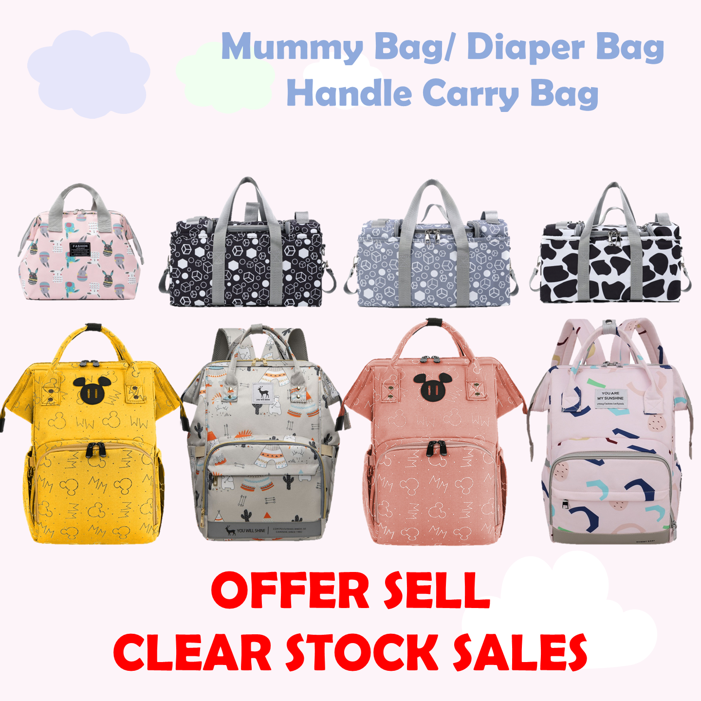 Mummy Diaper Bag Beg Baby Mummy Diaper Bag Maternity Backpack Mommy Beg Susu Anak Travel Diaper Bag Handbag Shopee Malaysia