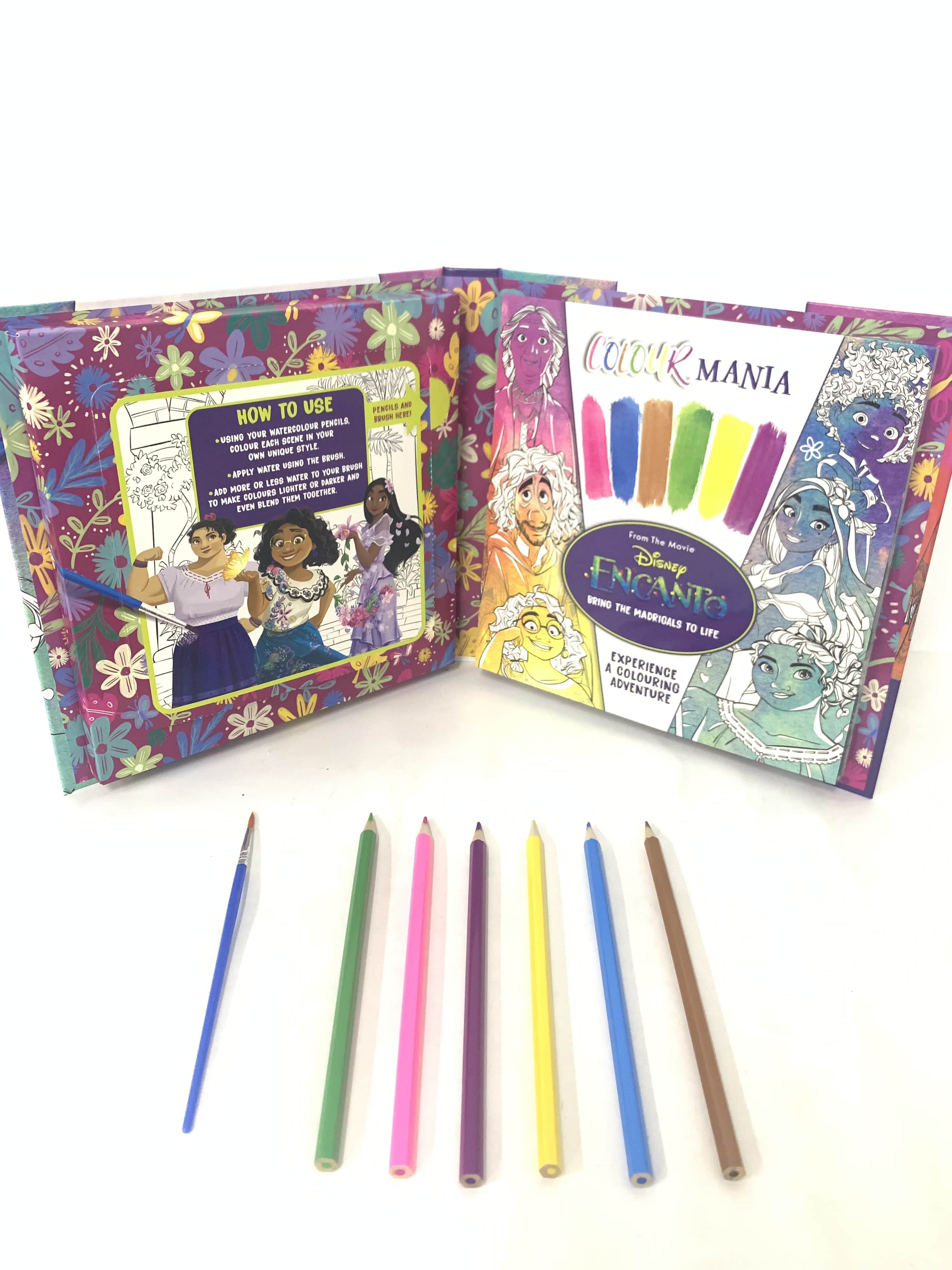 Disney Encanto Colouring Book Gift Set for Kids with Watercolour ...