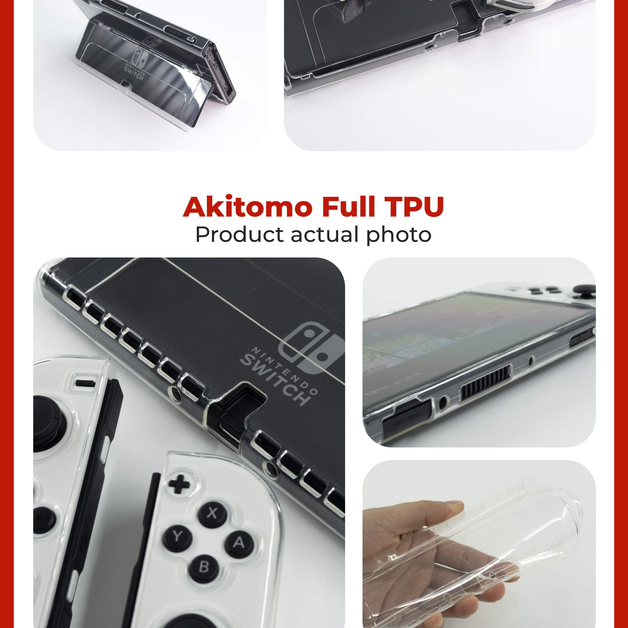 DOBE AKITOMO Nintendo Switch OLED Crystal Case TPU Protective ...