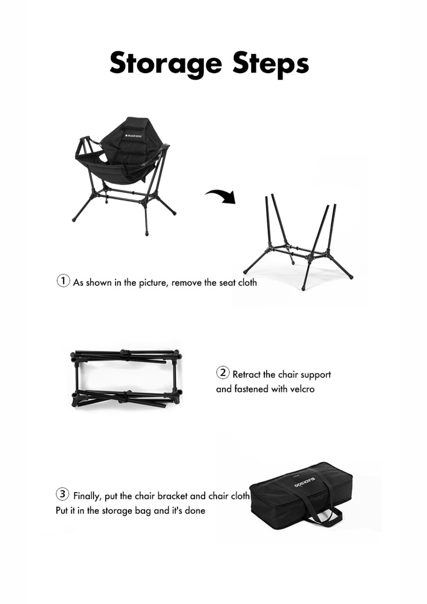 BLACKDOG Outdoor Square Rocking Chair | Shopee Malaysia