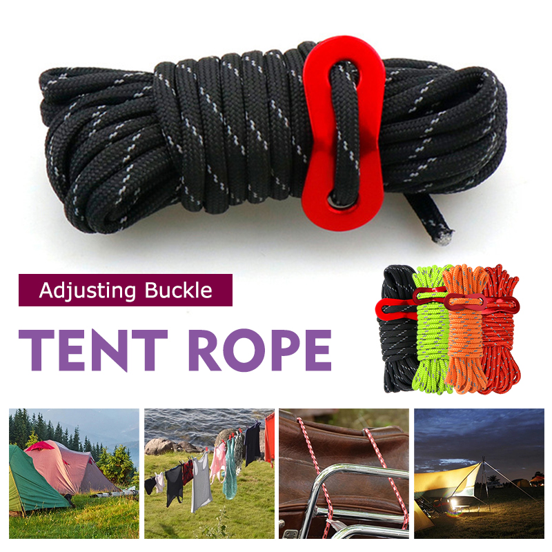 Magnetic Hook & 4M Camping Tent Rope Paracord Rope Flysheet Tarp Tent ...