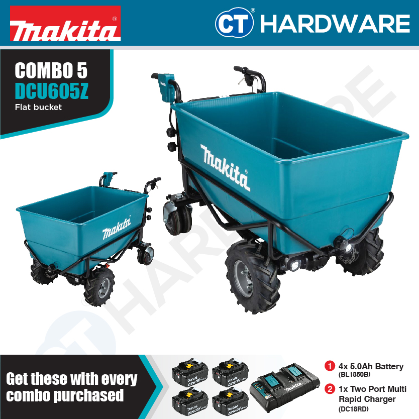 COMBO MAKITA ELECTRIC DUMP TYPE SET FOR DCU605Z 36V BATTERY