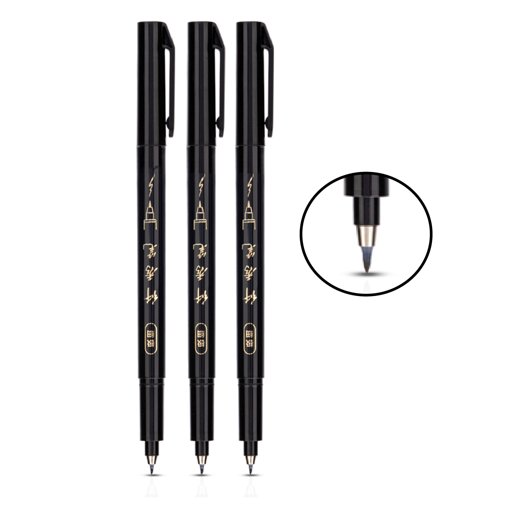 Deli Calligraphy Brush Pen Thick and Absorbent Japanese Chinese Art ...