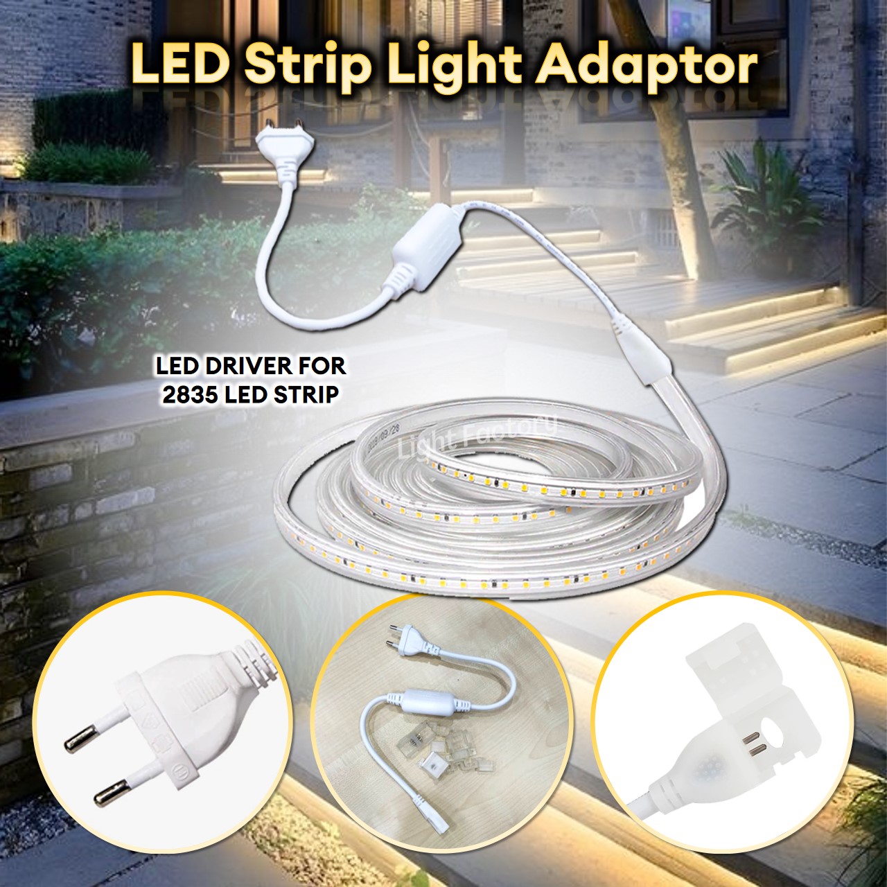 Waterproof 1M LED Strip Light 120LED 240V Daylight/Coolwhite/Warmwhite ...