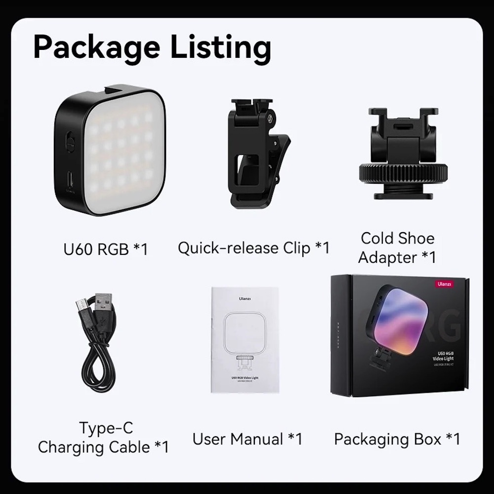 Ulanzi U60 RGB LED Video Light for Smartphone Camera | Shopee Malaysia