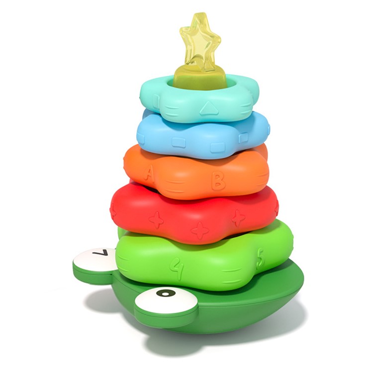 Rainbow Stacking Ring Baby Toys 1 year Toddler Toy Mainan baby 6 bulan ...