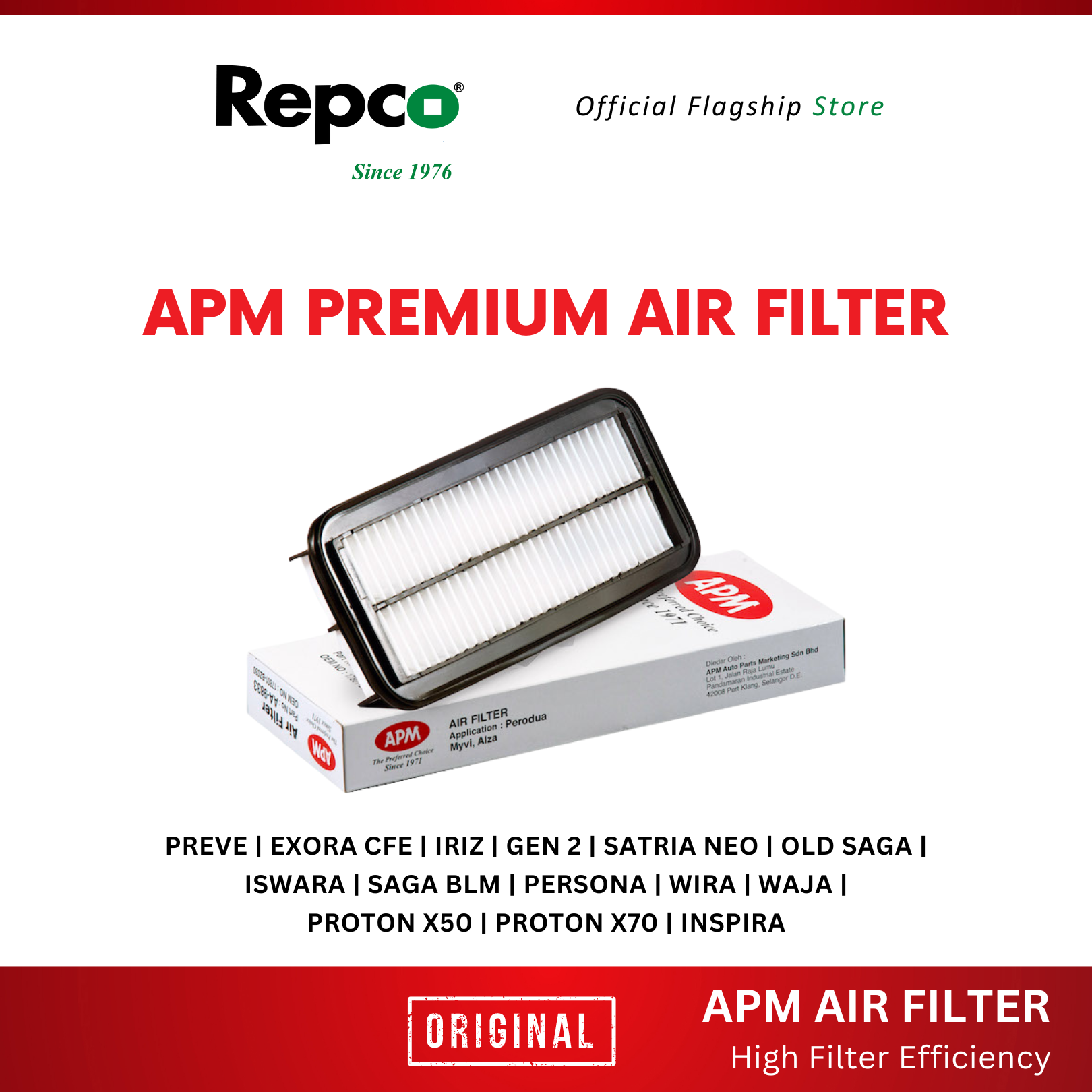 Repco® APM Premium Air Filter for Proton Car Models | Shopee Malaysia