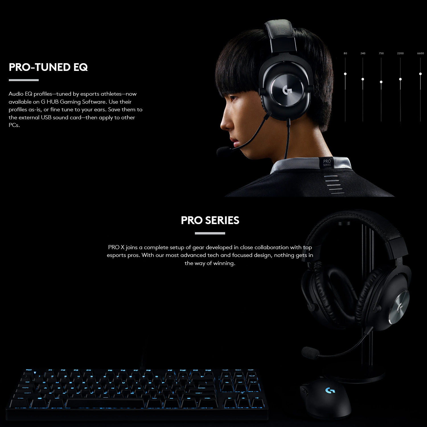 Logitech G PRO X Wired Gaming Headset | Blue VO!CE | Pro-G 50mm Drivers