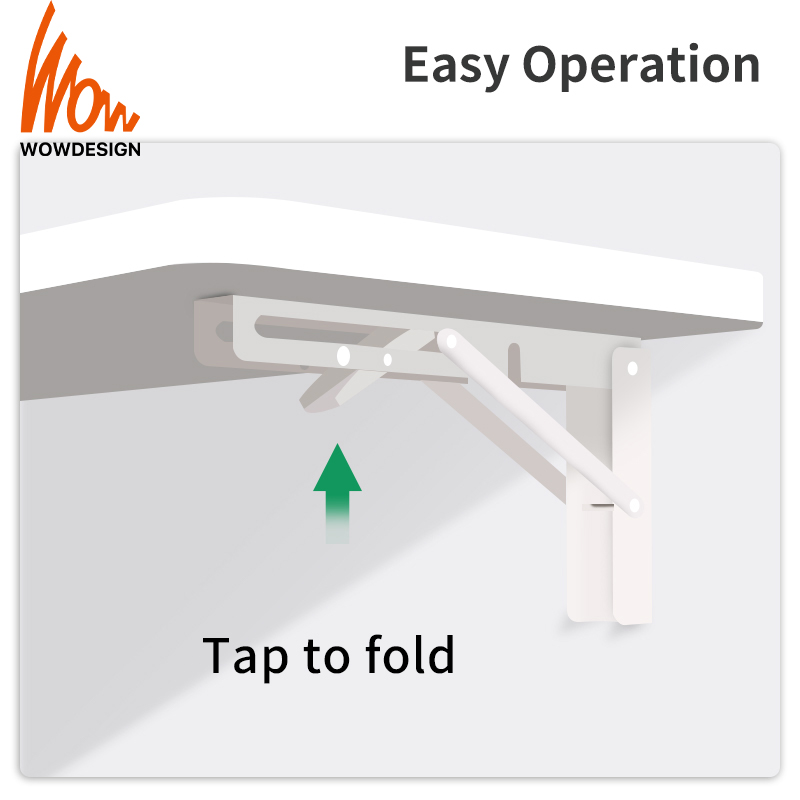 Wall Mounted Folding Table Wall Rack Black Foldable Table With Bracket ...