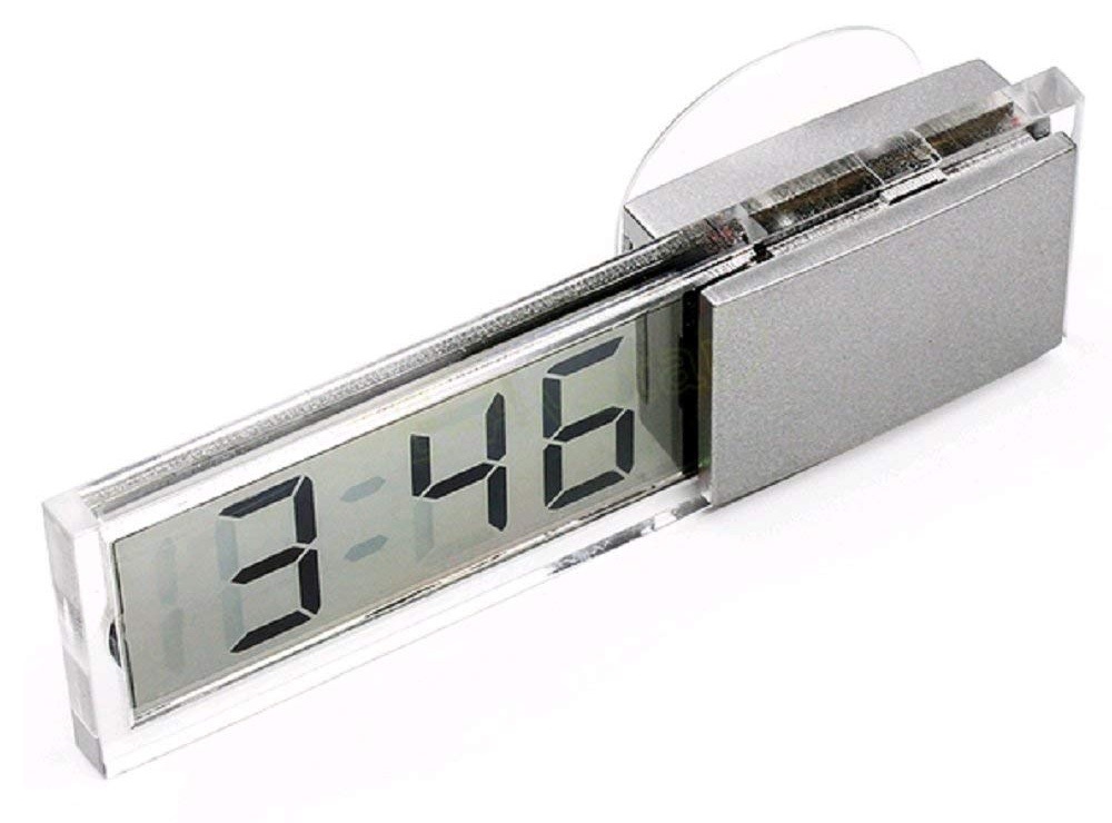 Multipurpose LED Digital Clock Car Transparent Mini Electronic Clock ...