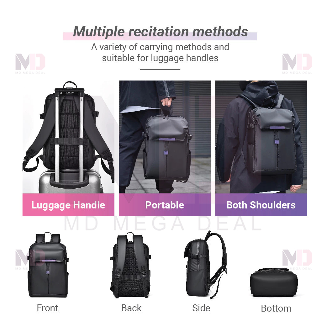 MAXTOP Deep Storage Laptop Backpack with USB Charging