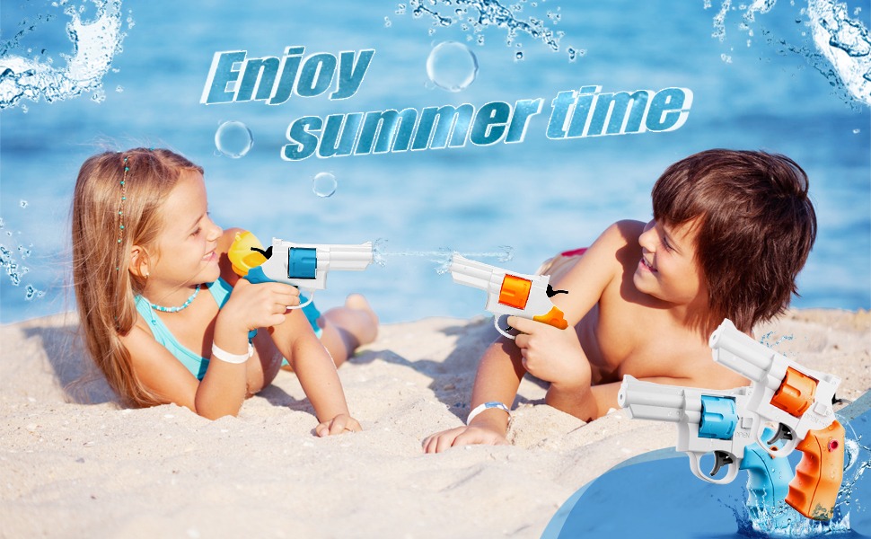 Revolver Water Gun Adult & Kid Long Range Shooting Swimming Pool Party ...