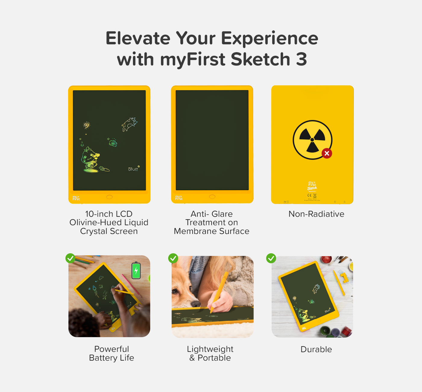 myFirst Sketch II Sketch 3 Magnetic Sketch Drawing Pad Suitable for ...