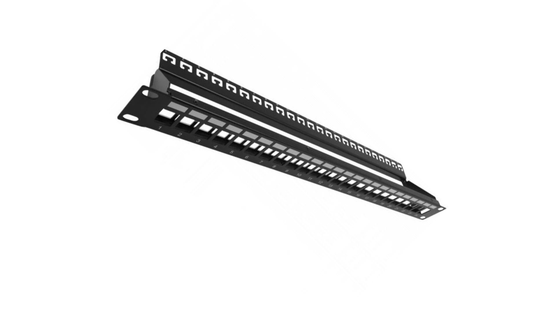 PP24M 24 Port Network Keystone Module Patch Panel Frame for 19