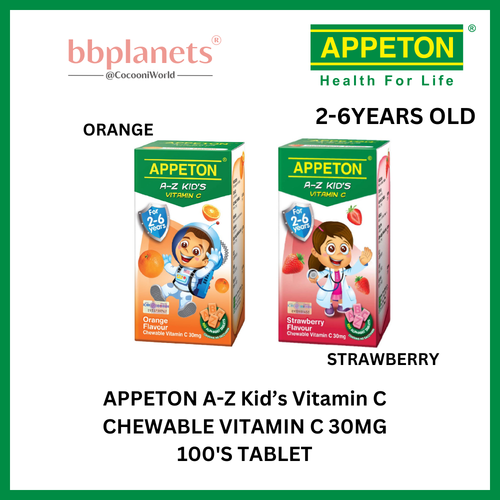 APPETON A-Z KID'S VITAMIN C 30MG TABS ORANGE / STRAWBERRY 100S (EXP06 ...