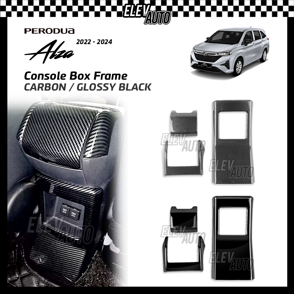 Perodua Alza 2022-2024 Arm Rest Center Console Box Frame Cover Carbon ...