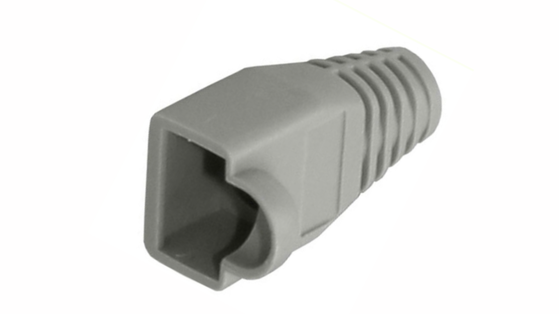 Grey Rubber Boots RJ45 LAN Network Internet Cat5e Cat6 Crystal Plug ...