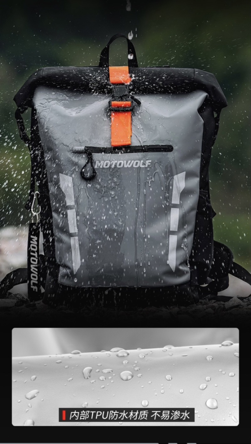 🔥Ready Stock🇲🇾MOTOWOLF MDL0716 Waterproof Rainproof Backpack Bag Galas ...