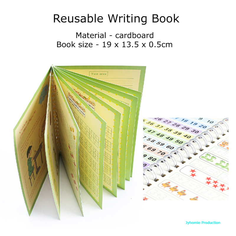 Writing Book Reusable Writing Book for Kid 4 Books Writing Book For ...
