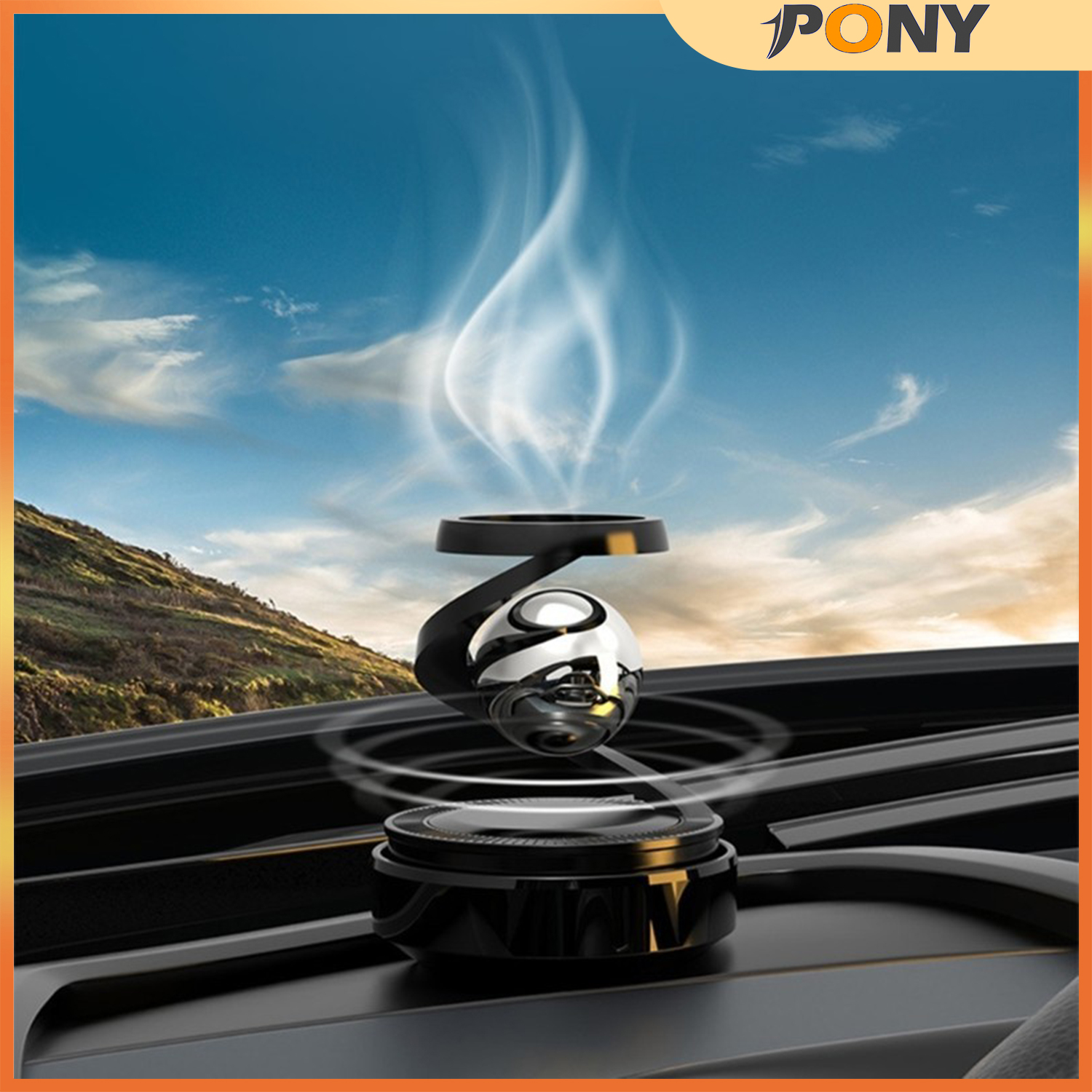 PONY Vehicle Sunlight Aromas Enhancers Solar Car Air Freshener Space ...