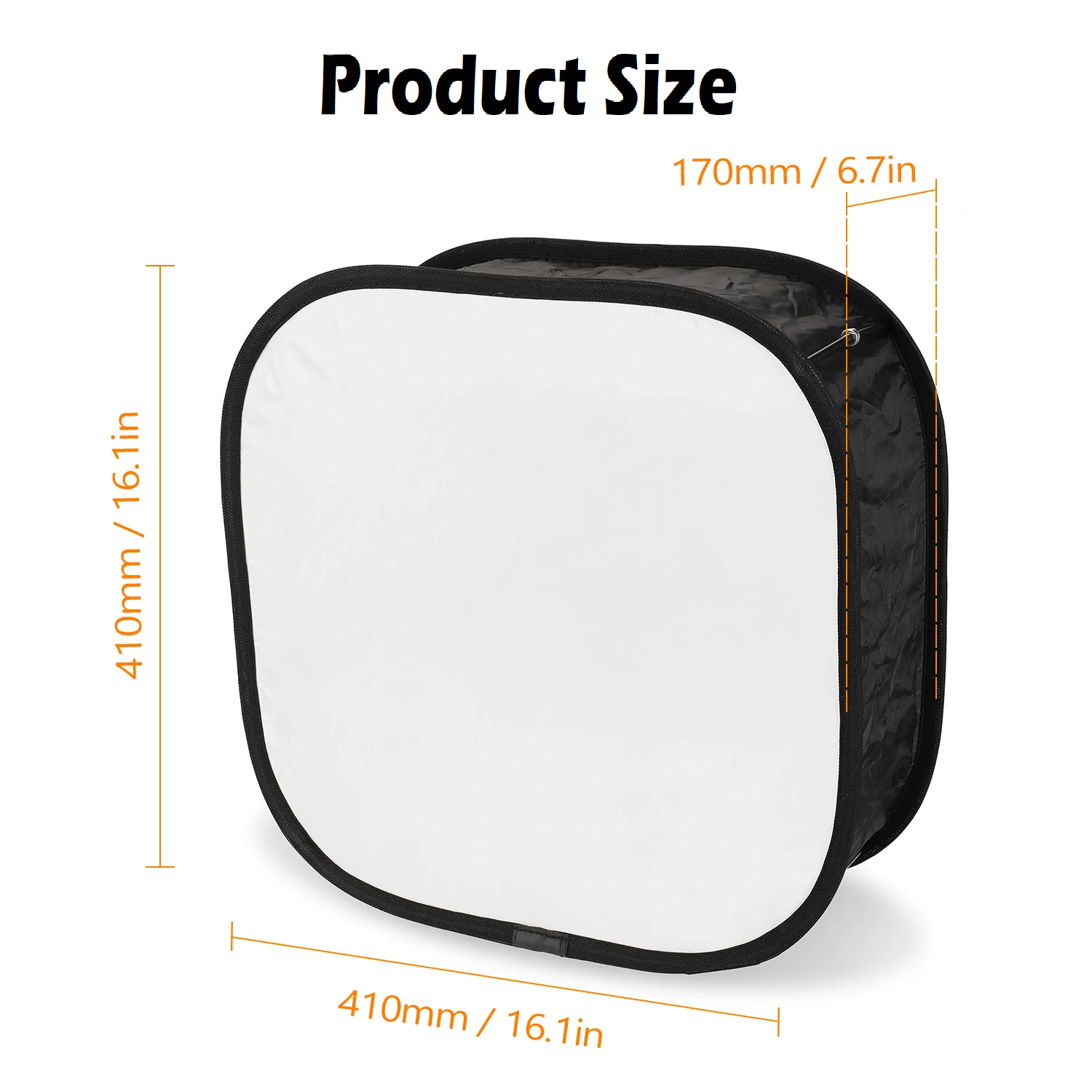 thumbnail interactive-video image 1 of LED Light Panel Softbox 16.3x16.3in - Collapsible Photography Diffuser With Carrying Bag 1 of 10