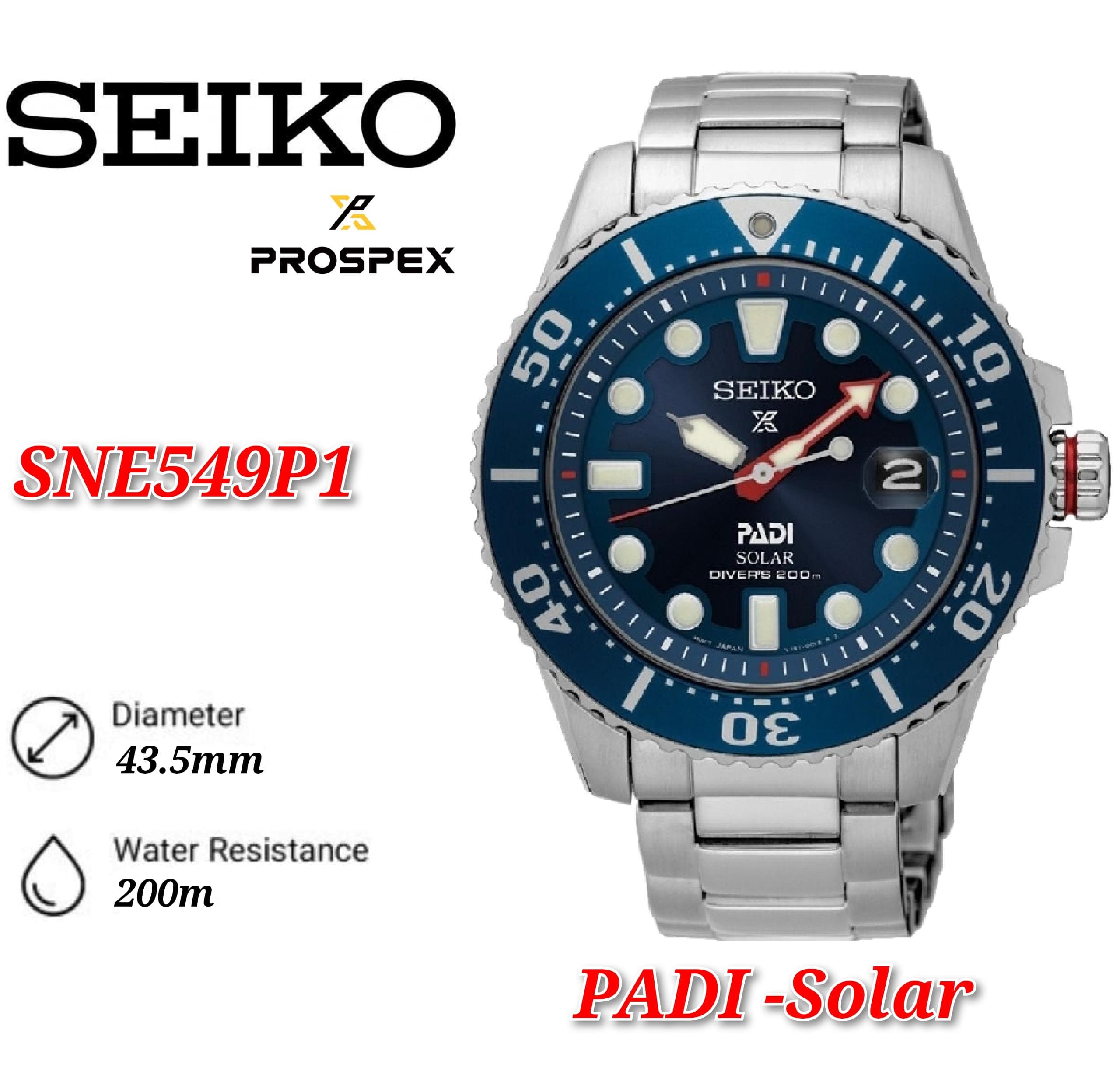Seiko padi diver solar special edition sne435p1 hotsell