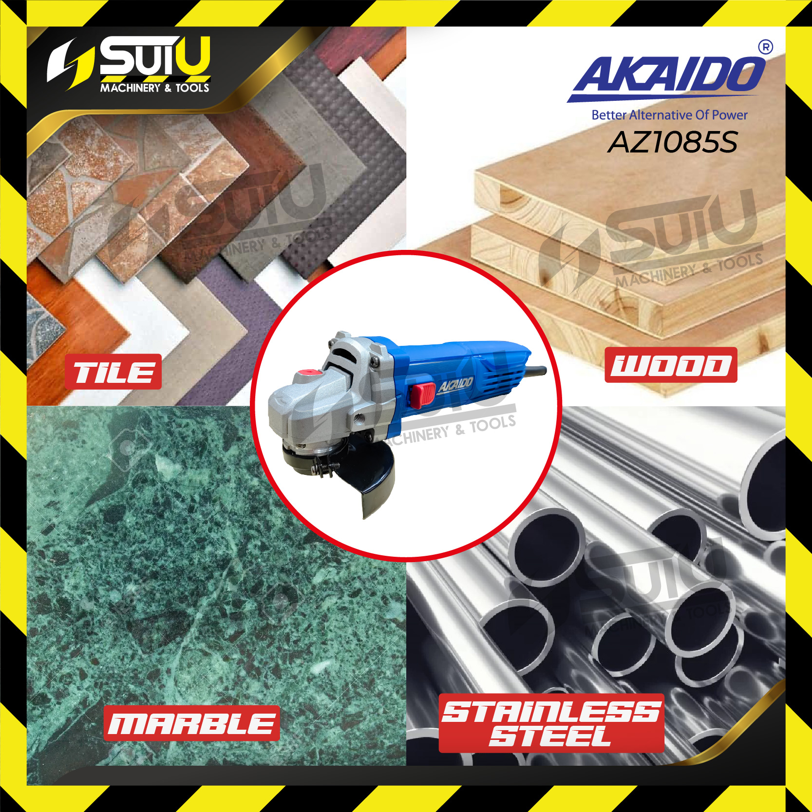 AKAIDO AZ1085S 4" / 100MM Angle Grinder 900W 12000RPM Shopee Malaysia