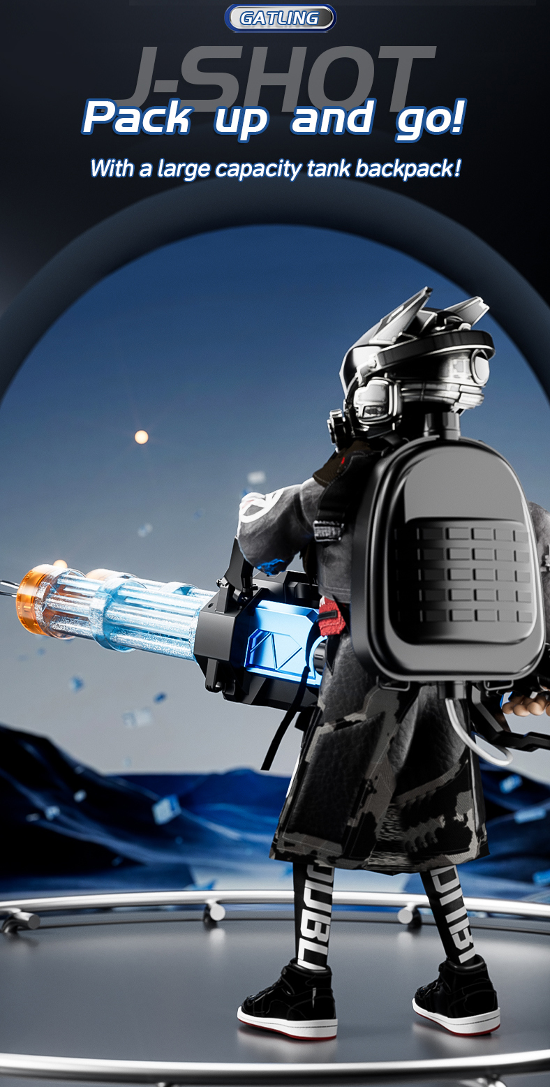 💥Double Barrel Gatling Electric Water Gun Set