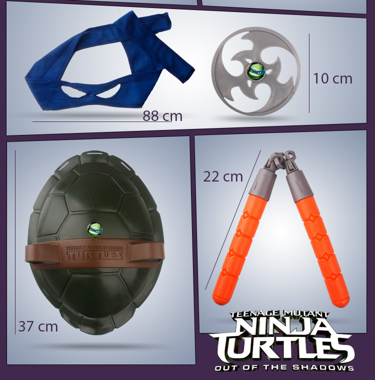 MYLITTLELASS Teenage Mutant Ninja Turtles Costume Shell & Weapon set ...