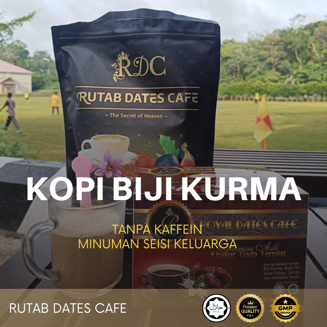 RUTAB DATES CAFE Kopi Tanpa Kaffein / Biji Kurma / Kopi Biji Kurma ...