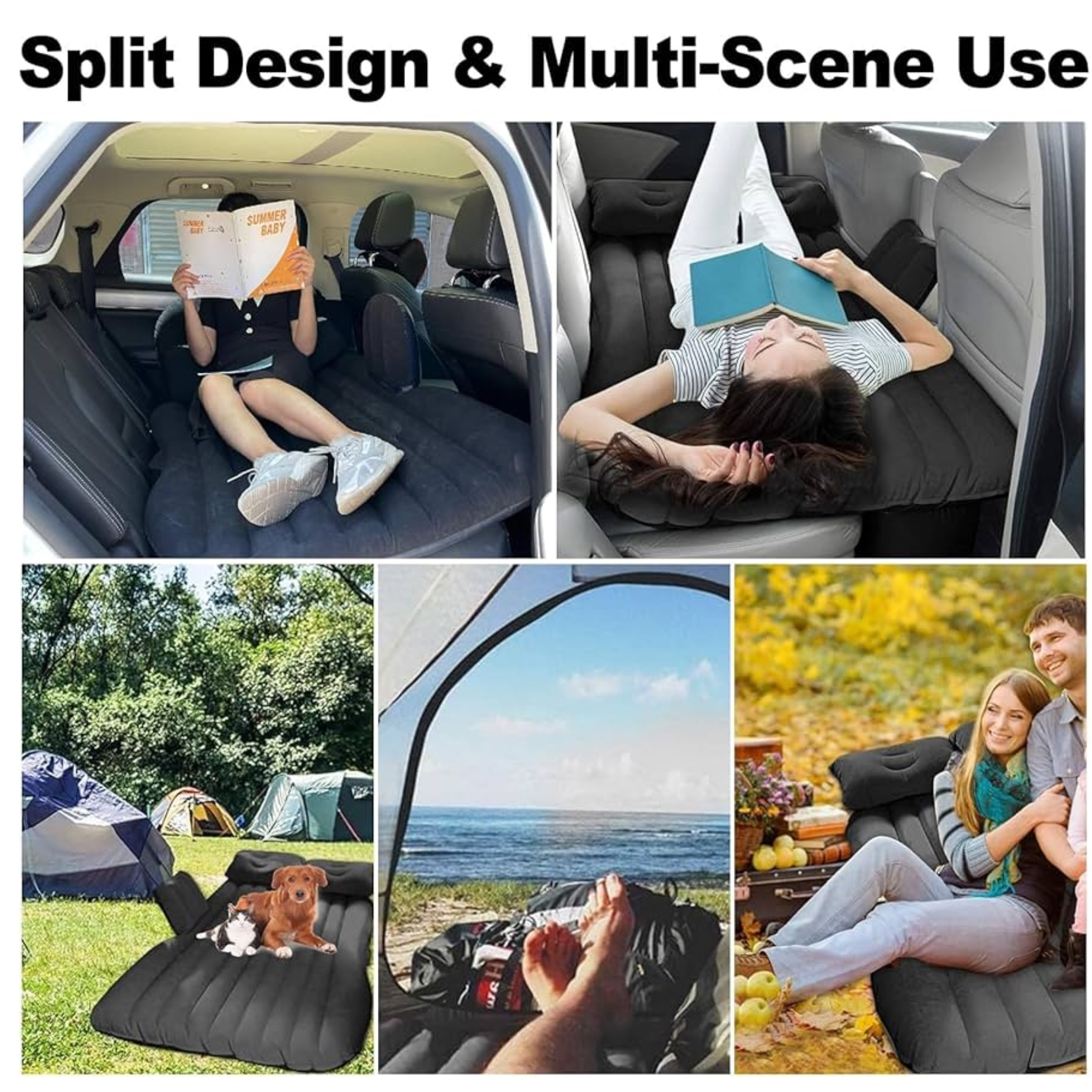 NEW Inflatable Car Bed with FREE AIR Pump Car Bed FULL SET Car Sofa Air ...