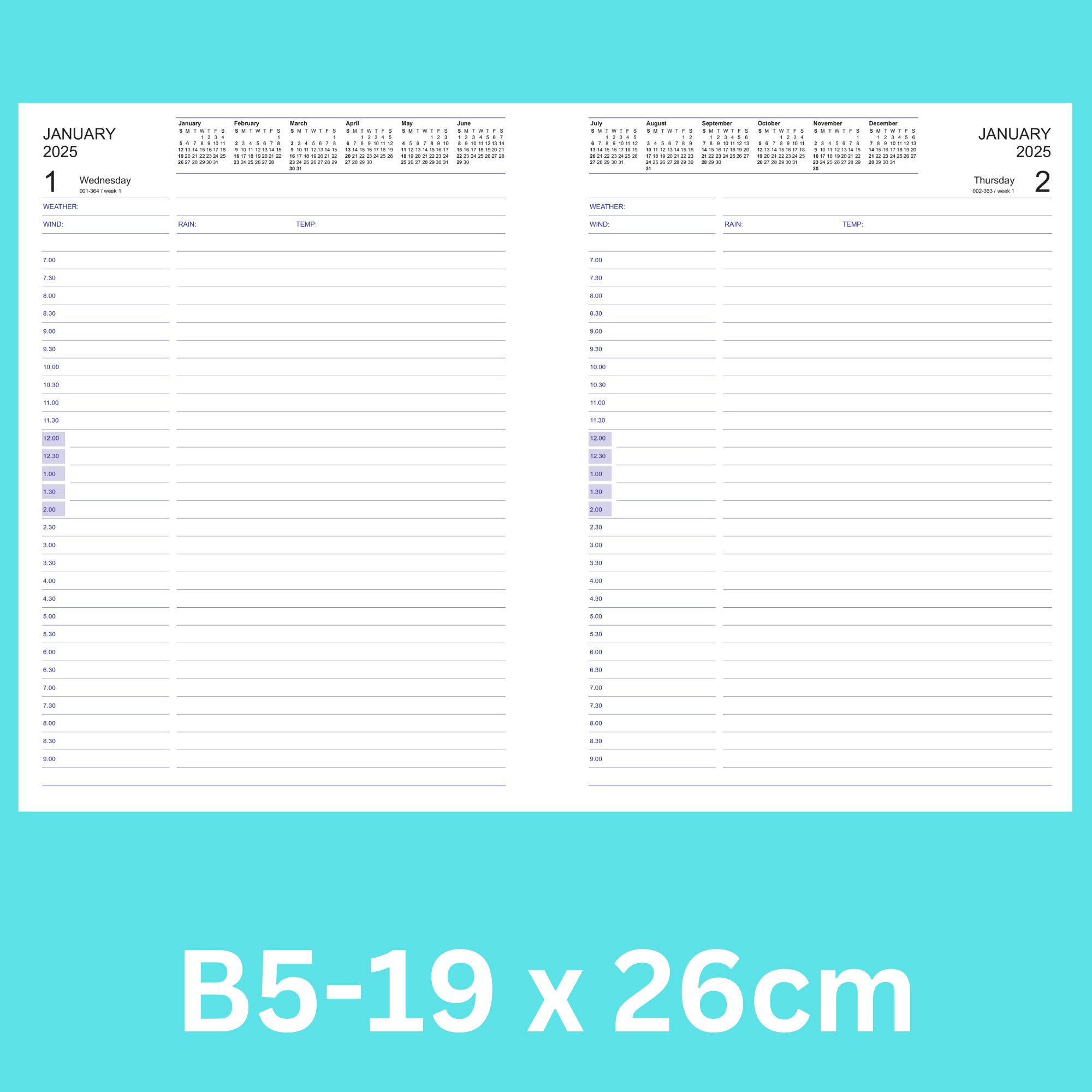 Personalised 2026 Diary | Red, Blue Or Black | A5 & A4 (+£4.00 - View #2