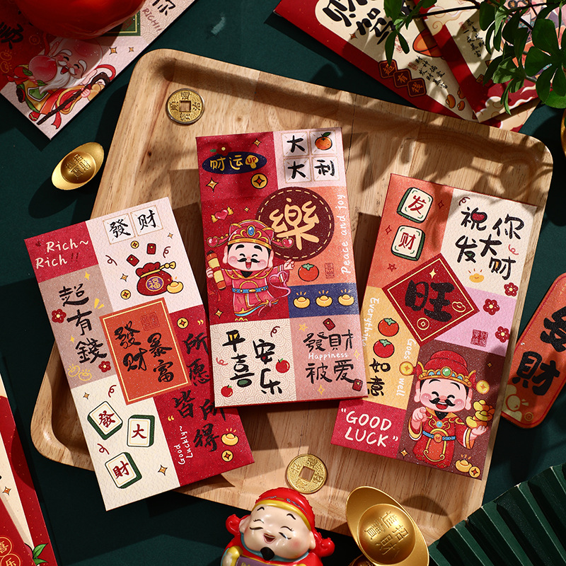 6pcs 2025红包 CNY SNAKE ANGPAO RED PACKETS 2025 Red Packet 新春红包袋卡通龙年可爱创意 ...