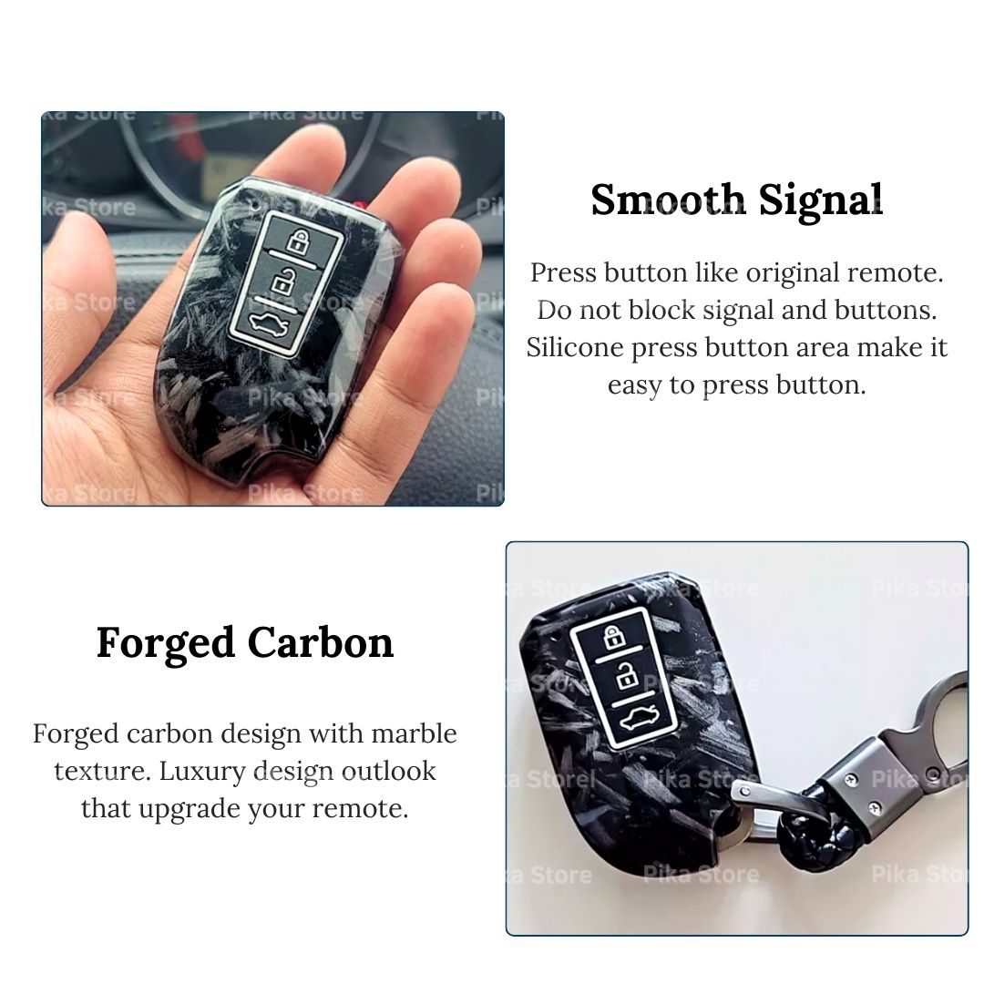 [2014 - 2022] Toyota Vios Key Cover Forged Carbon Marble Gen3 Facelift ...