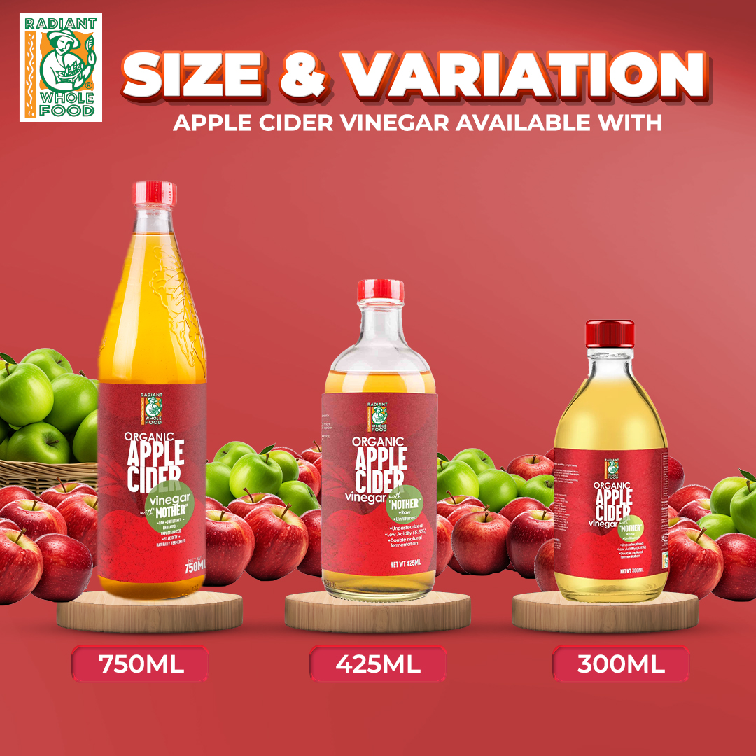 [TWIN PACK] Radiant Organic Apple Cider Vinegar (425ml x 2) | Shopee ...