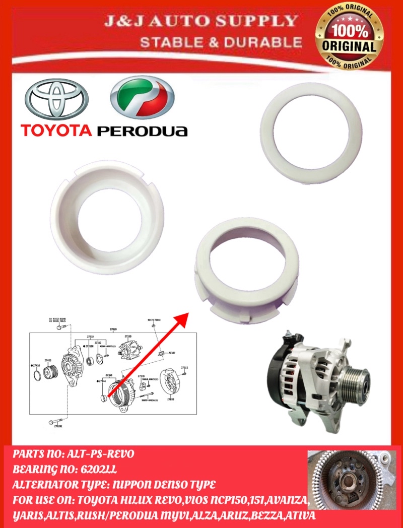 ALT-PS-REVO ALTERNATOR BEARING CAP/COVER 6202LL FOR PERODUA AXIA,BEZZA ...
